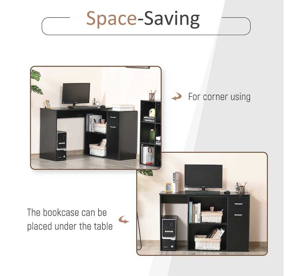 Image 964796_ALTMORE11.jpg, Product 964-796 / Price $139.99 - $156.99, HOMCOM L Shaped Desk Corner Computer Table with Storage for Home Office from HOMCOM on TSC.ca's Home & Garden department