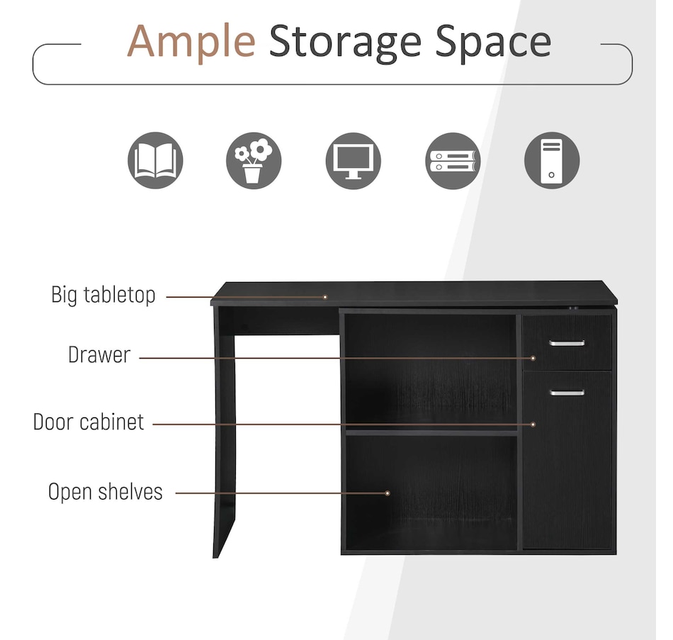 Image 964796_ALTMORE13.jpg, Product 964-796 / Price $139.99 - $156.99, HOMCOM L Shaped Desk Corner Computer Table with Storage for Home Office from HOMCOM on TSC.ca's Home & Garden department