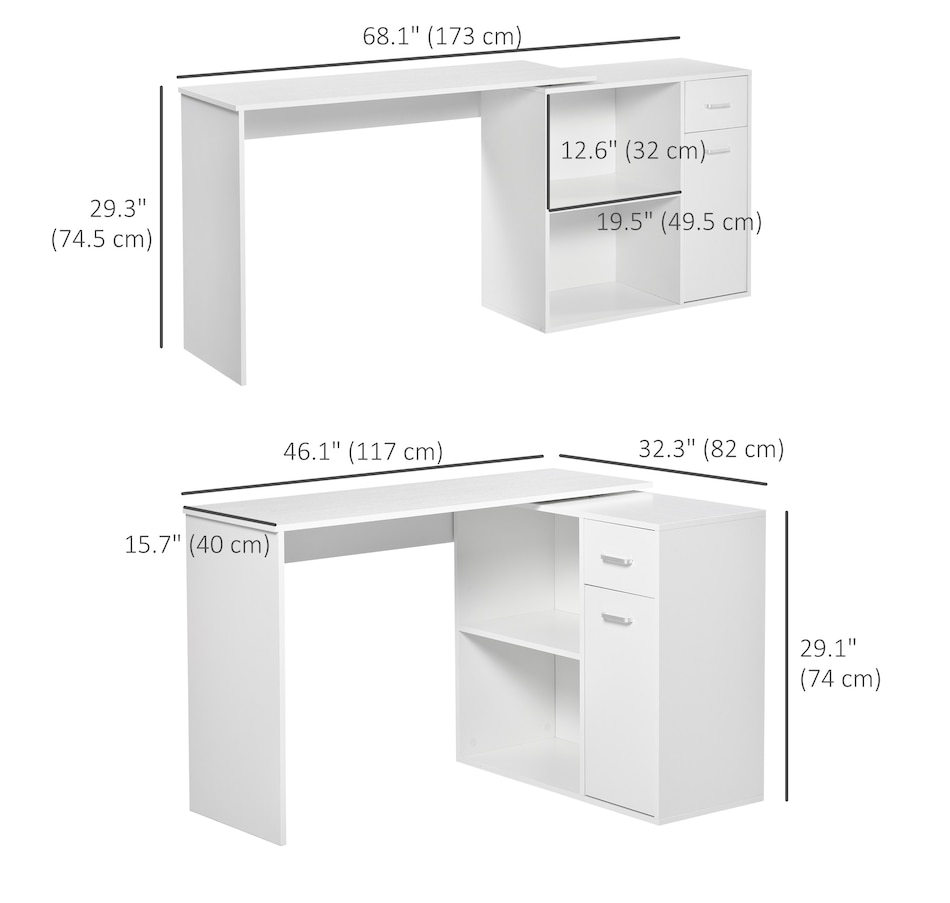 Image 964796_ALTMORE2.jpg, Product 964-796 / Price $139.99 - $156.99, HOMCOM L Shaped Desk Corner Computer Table with Storage for Home Office from HOMCOM on TSC.ca's Home & Garden department