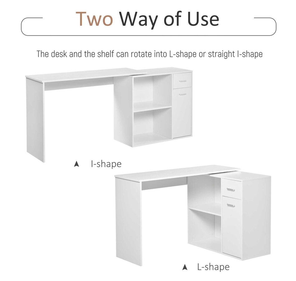 Image 964796_ALTMORE4.jpg, Product 964-796 / Price $139.99 - $156.99, HOMCOM L Shaped Desk Corner Computer Table with Storage for Home Office from HOMCOM on TSC.ca's Home & Garden department