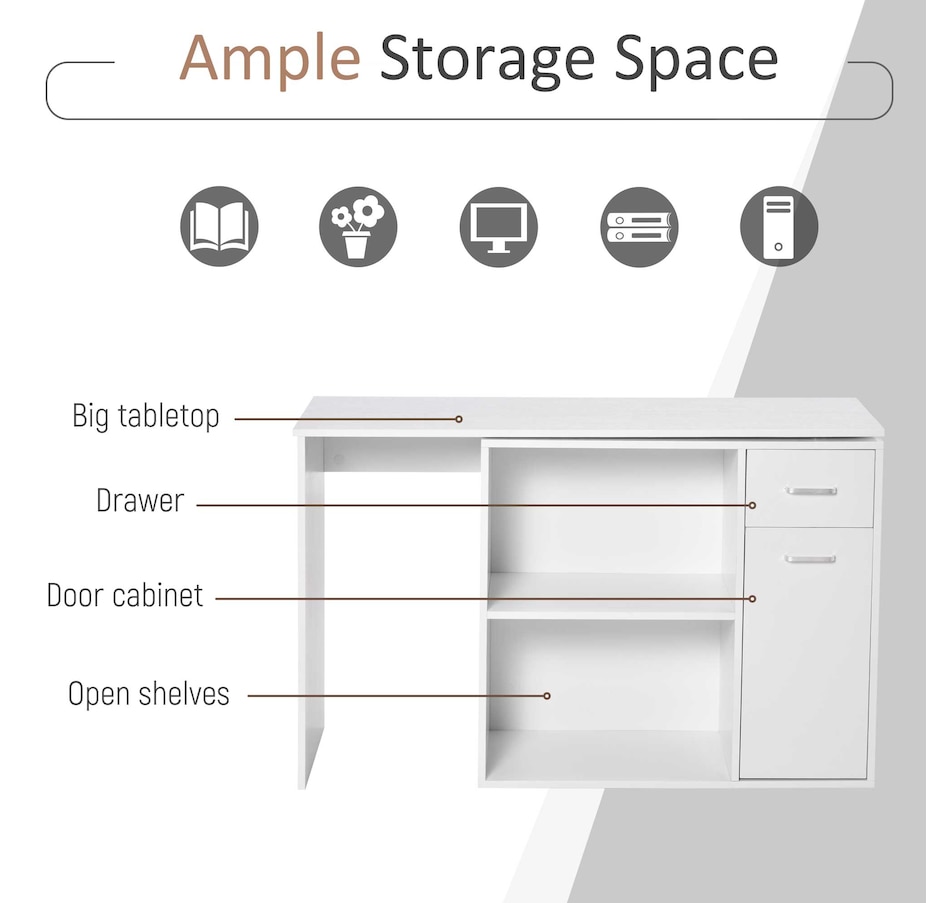 Image 964796_ALTMORE5.jpg, Product 964-796 / Price $139.99 - $156.99, HOMCOM L Shaped Desk Corner Computer Table with Storage for Home Office from HOMCOM on TSC.ca's Home & Garden department