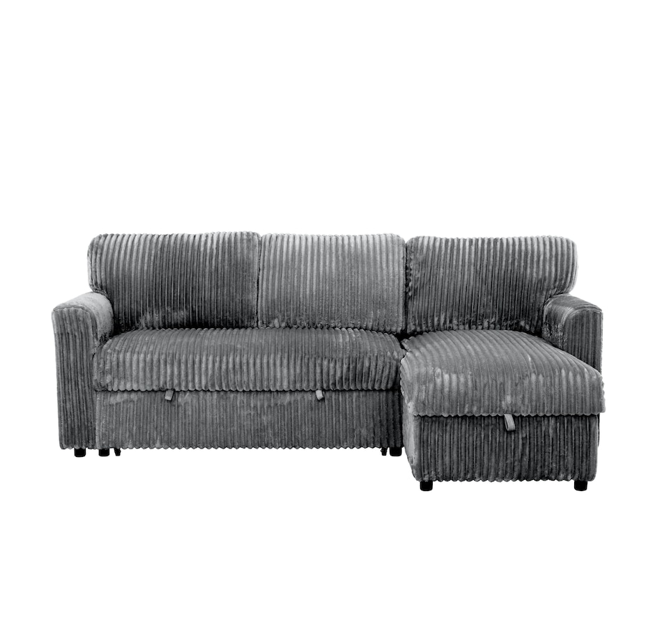 Image 964797_ALTMORE18.jpg, Product 964-797 / Price $1,459.99, Urban Cali Calabasas Minky Corduroy 89.5" Reversible Sleeper Sectional Sofa Bed with Storage Chaise from Urban Cali on TSC.ca's Home & Garden department