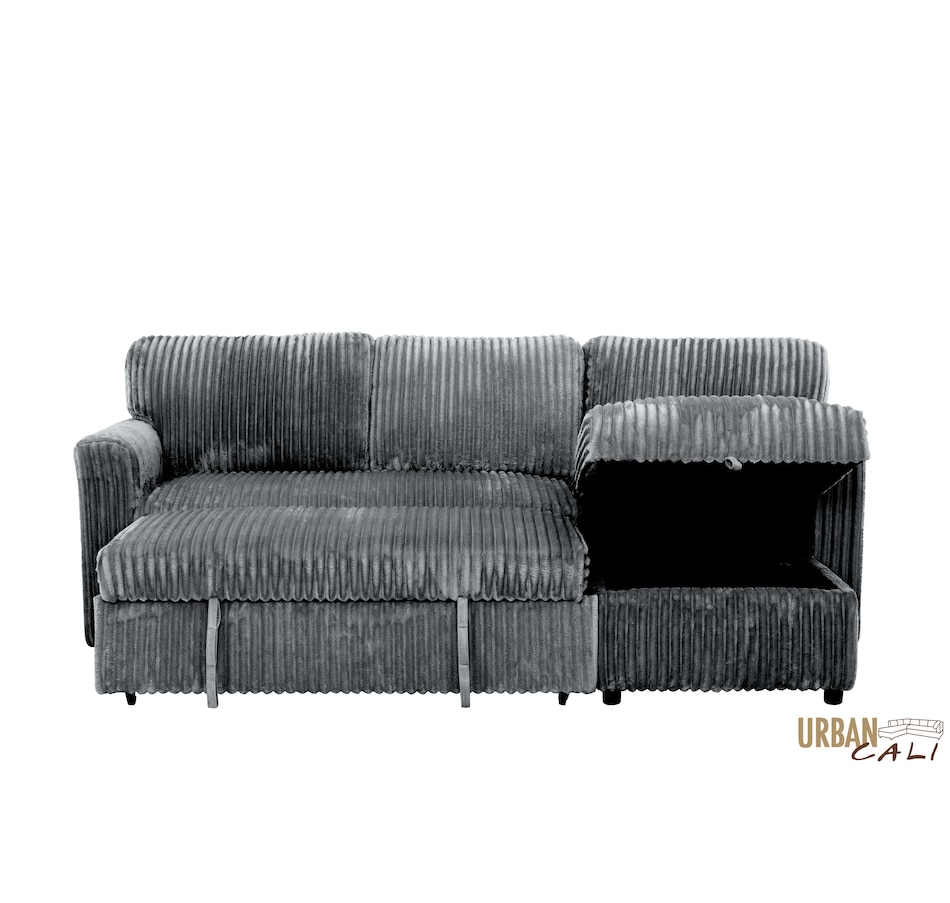Image 964797_ALTMORE19.jpg, Product 964-797 / Price $1,459.99, Urban Cali Calabasas Minky Corduroy 89.5" Reversible Sleeper Sectional Sofa Bed with Storage Chaise from Urban Cali on TSC.ca's Home & Garden department