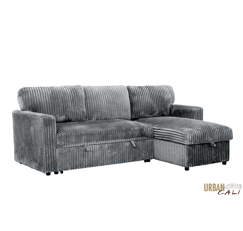 Image 964797_ALTMORE20.jpg, Product 964-797 / Price $1,459.99, Urban Cali Calabasas Minky Corduroy 89.5" Reversible Sleeper Sectional Sofa Bed with Storage Chaise from Urban Cali on TSC.ca's Home & Garden department