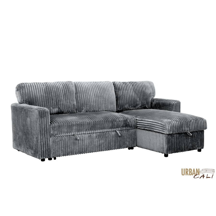 Image 964797_ALTMORE20.jpg, Product 964-797 / Price $1,459.99, Urban Cali Calabasas Minky Corduroy 89.5" Reversible Sleeper Sectional Sofa Bed with Storage Chaise from Urban Cali on TSC.ca's Home & Garden department