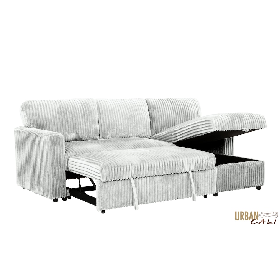 Image 964797_ALTMORE5.jpg, Product 964-797 / Price $1,459.99, Urban Cali Calabasas Minky Corduroy 89.5" Reversible Sleeper Sectional Sofa Bed with Storage Chaise from Urban Cali on TSC.ca's Home & Garden department
