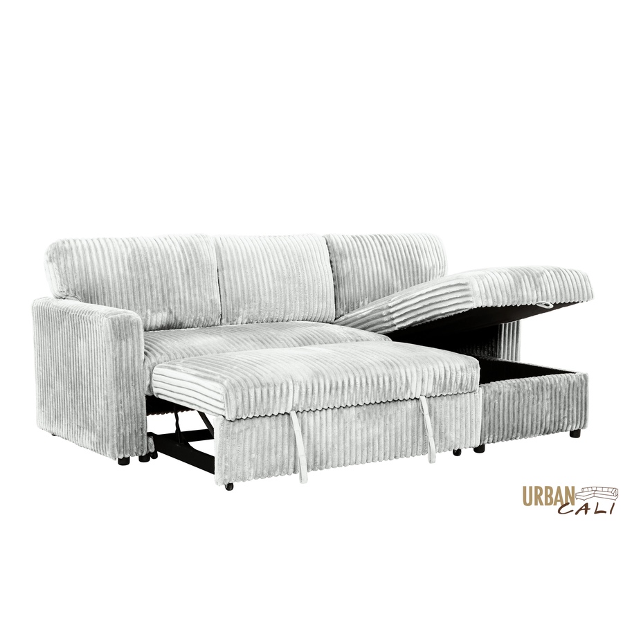Image 964797_ALTMORE5.jpg, Product 964-797 / Price $1,459.99, Urban Cali Calabasas Minky Corduroy 89.5" Reversible Sleeper Sectional Sofa Bed with Storage Chaise from Urban Cali on TSC.ca's Home & Garden department