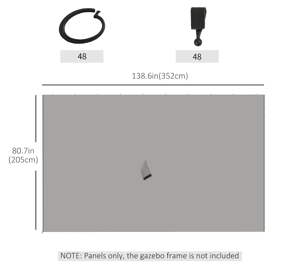 Image 964807_ALTMORE2.jpg, Product 964-807 / Price $99.99, Outsunny Replacement Gazebo Curtains with Zipper from Outsunny on TSC.ca's Home & Garden department