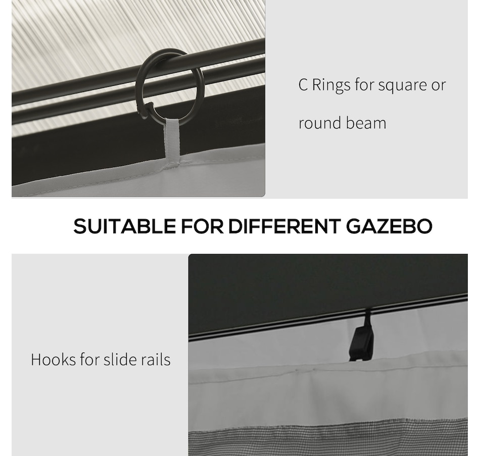 Image 964807_ALTMORE5.jpg, Product 964-807 / Price $99.99, Outsunny Replacement Gazebo Curtains with Zipper from Outsunny on TSC.ca's Home & Garden department
