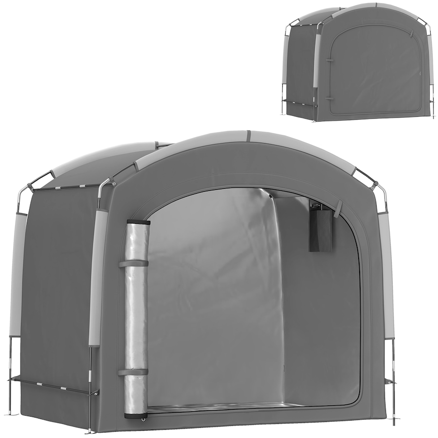 Image 964812.jpg, Product 964-812 / Price $74.99, Outsunny Bike Storage Tent Shed with Carry Bag for 3-4 Bikes, Grey from Outsunny on TSC.ca's Home & Garden department