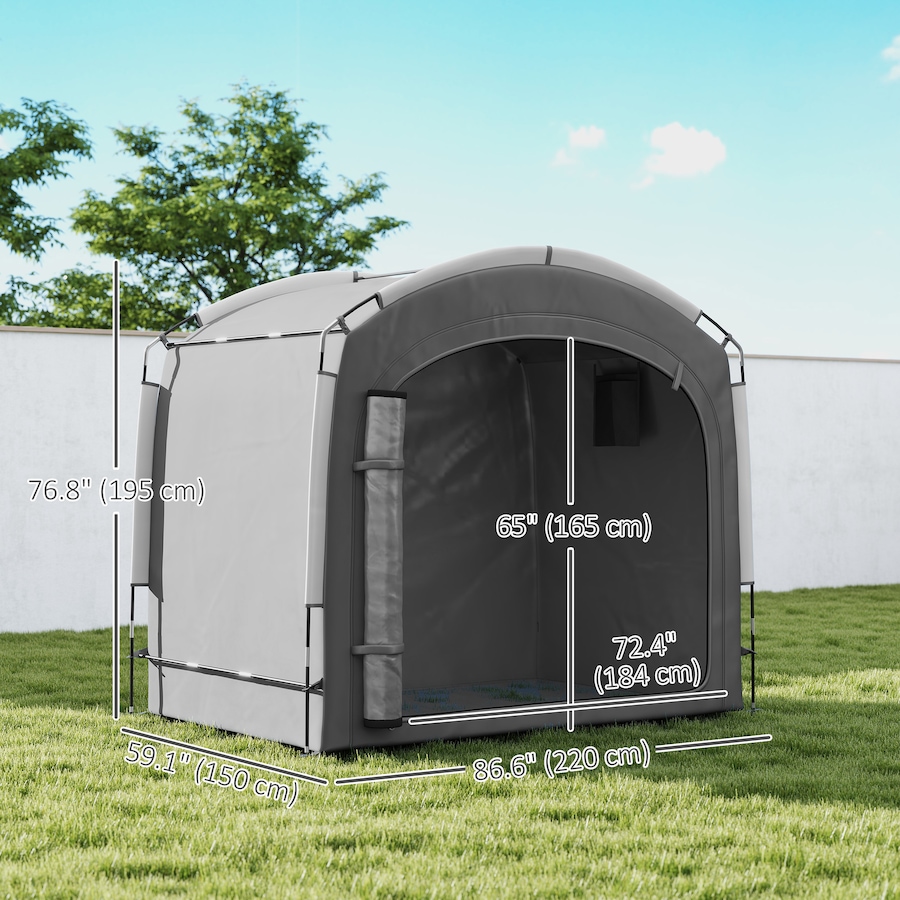 Image 964812_ALTMORE10.jpg, Product 964-812 / Price $74.99, Outsunny Bike Storage Tent Shed with Carry Bag for 3-4 Bikes, Grey from Outsunny on TSC.ca's Home & Garden department