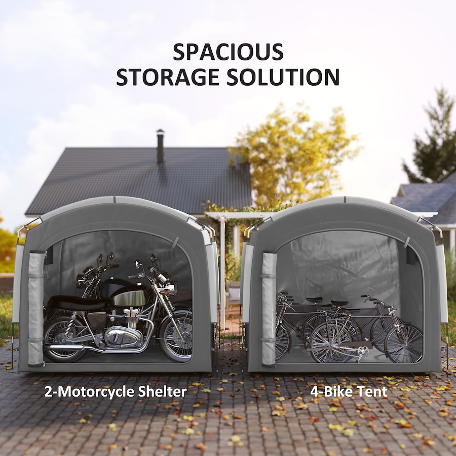 Image 964812_ALTMORE11.jpg, Product 964-812 / Price $74.99, Outsunny Bike Storage Tent Shed with Carry Bag for 3-4 Bikes, Grey from Outsunny on TSC.ca's Home & Garden department