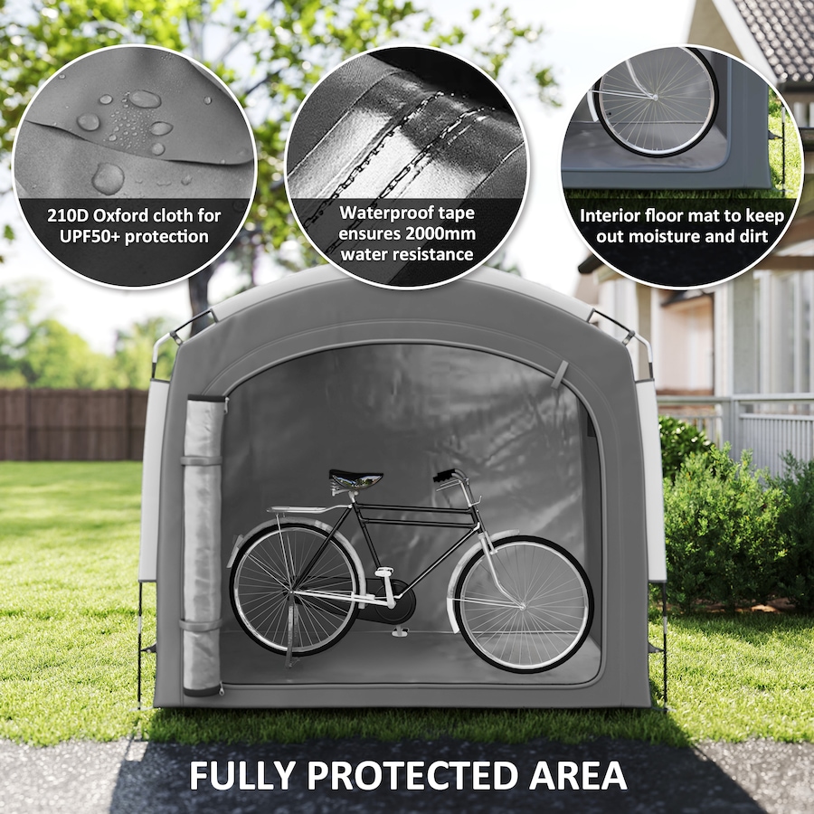 Image 964812_ALTMORE12.jpg, Product 964-812 / Price $74.99, Outsunny Bike Storage Tent Shed with Carry Bag for 3-4 Bikes, Grey from Outsunny on TSC.ca's Home & Garden department