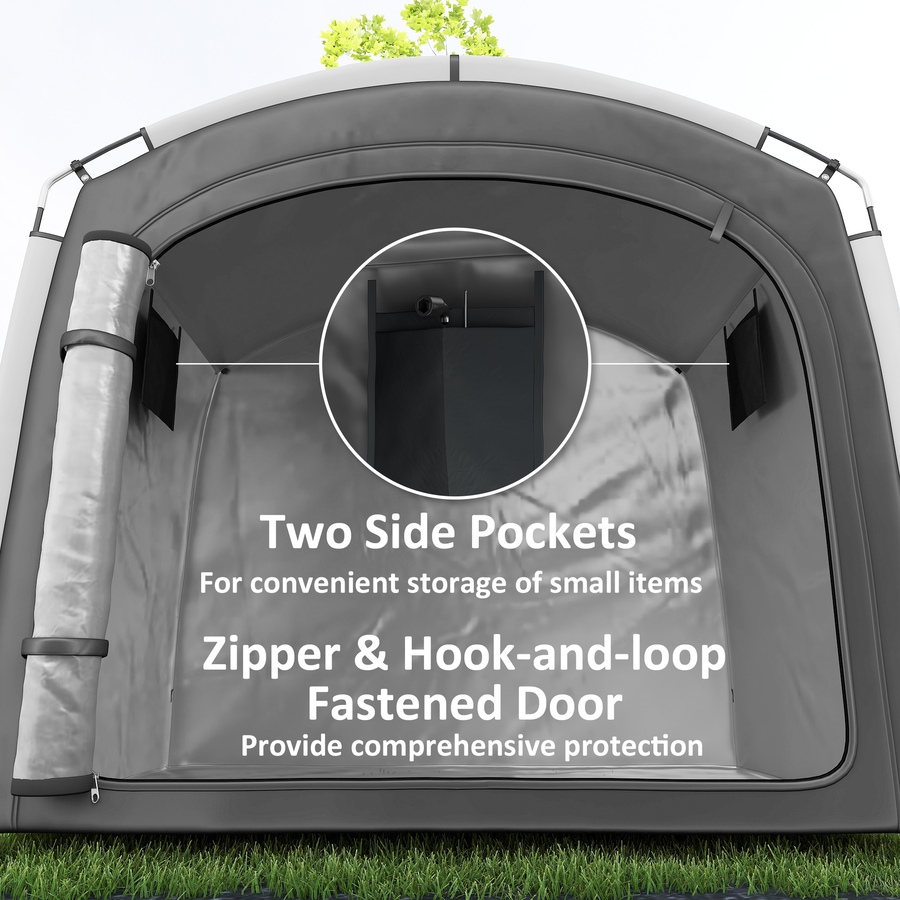 Image 964812_ALTMORE13.jpg, Product 964-812 / Price $74.99, Outsunny Bike Storage Tent Shed with Carry Bag for 3-4 Bikes, Grey from Outsunny on TSC.ca's Home & Garden department