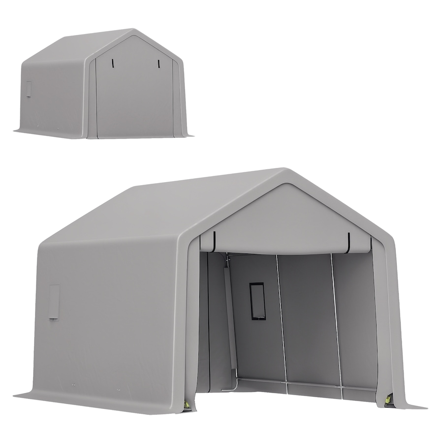 Image 964813.png, Product 964-813 / Price $387.99, Outsunny 10 x 17 ft Carport, Car Shelter w/ Roll-up Zipper Door, Grey from Outsunny on TSC.ca's Home & Garden department
