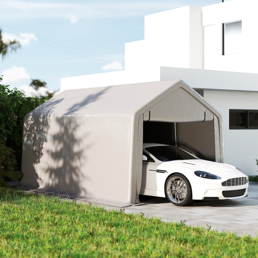 Image 964813_ALTMORE9.jpg, Product 964-813 / Price $387.99, Outsunny 10 x 17 ft Carport, Car Shelter w/ Roll-up Zipper Door, Grey from Outsunny on TSC.ca's Home & Garden department