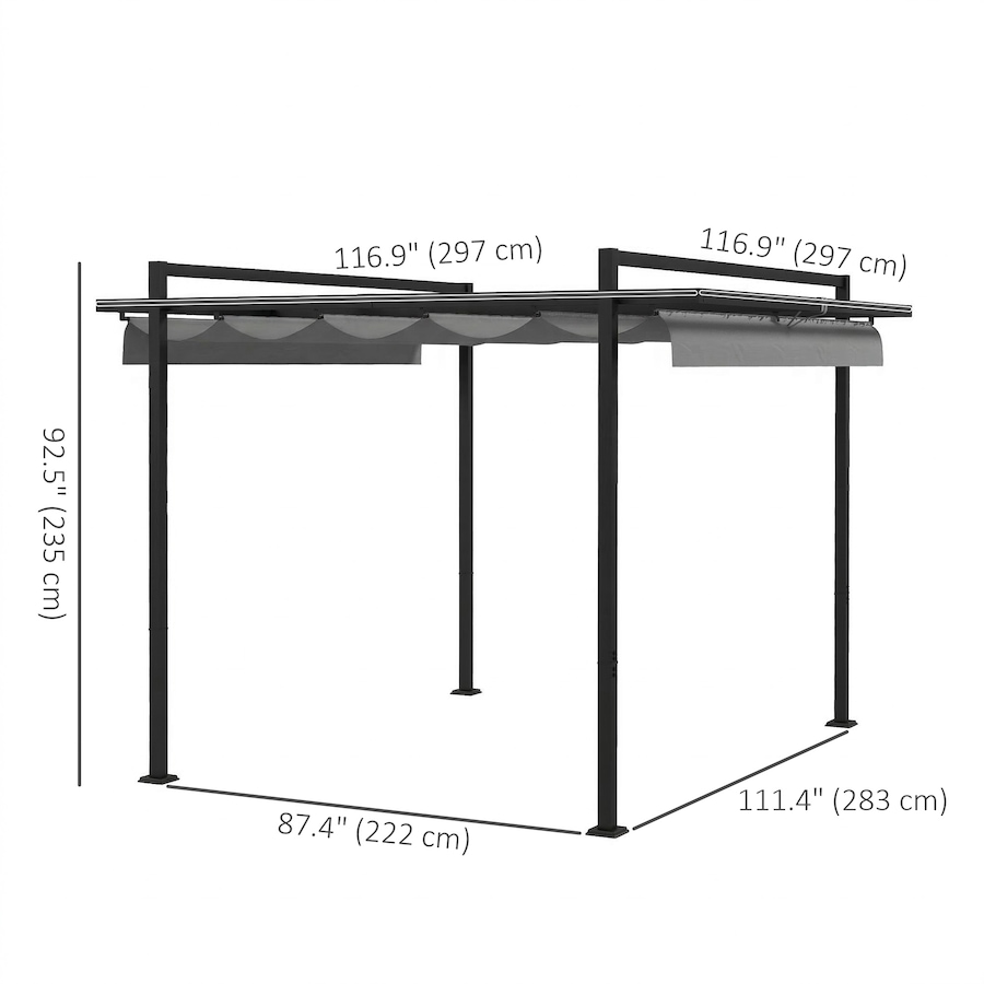 Image 964815_ALTMORE10.jpg, Product 964-815 / Price $309.99, Outsunny 10' x 10' Pergola with Retractable Canopy, Garden Gazebo Shelter from Outsunny on TSC.ca's Home & Garden department