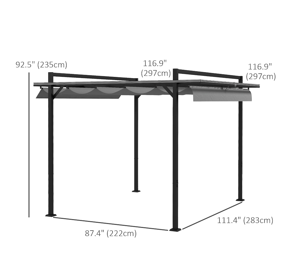 Image 964815_ALTMORE2.jpg, Product 964-815 / Price $329.99, Outsunny 10' x 10' Retractable Pergola Canopy from Outsunny on TSC.ca's Home & Garden department