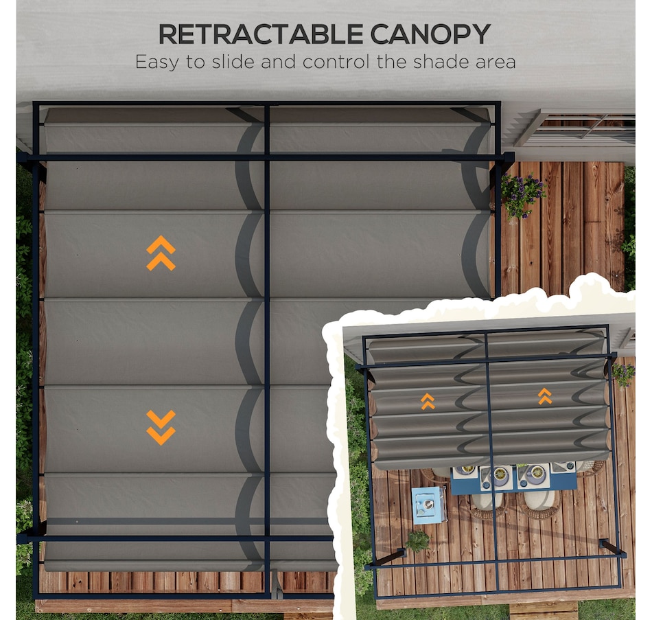 Image 964815_ALTMORE3.jpg, Product 964-815 / Price $329.99, Outsunny 10' x 10' Retractable Pergola Canopy from Outsunny on TSC.ca's Home & Garden department