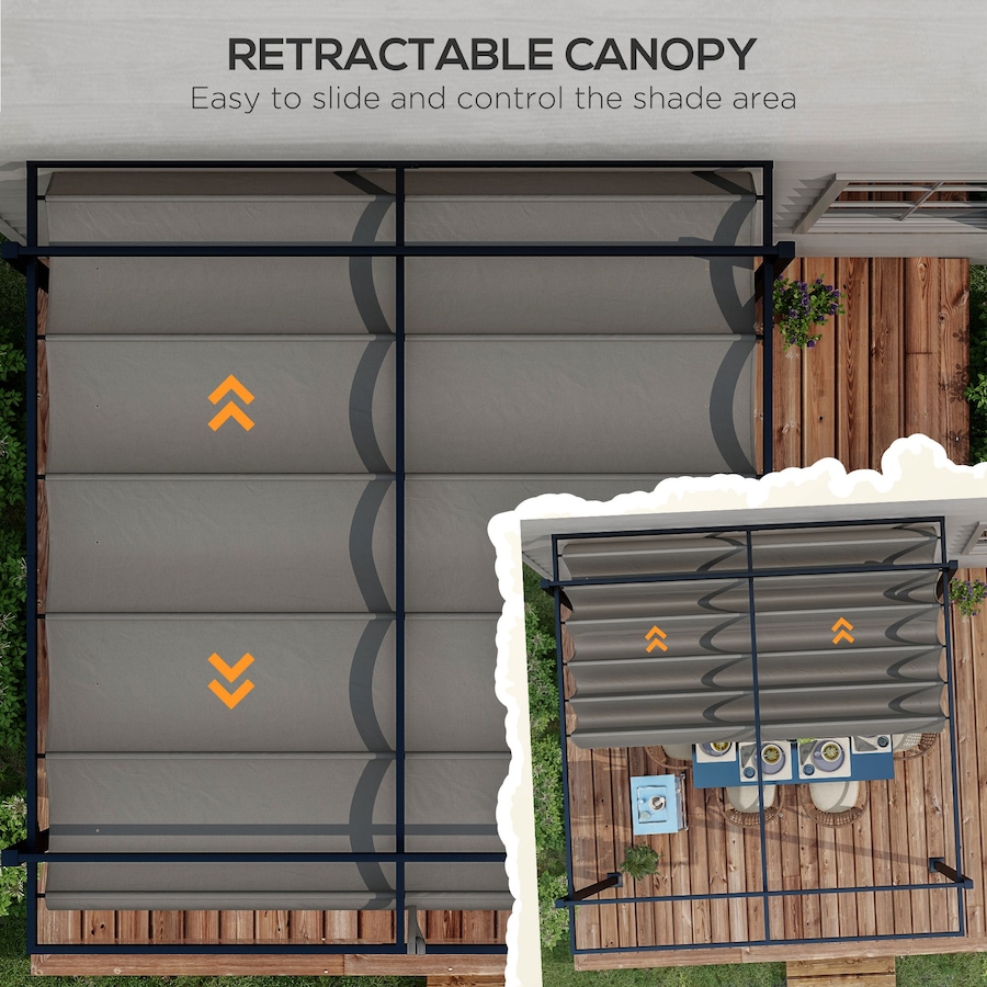 Image 964815_ALTMORE3.jpg, Product 964-815 / Price $309.99, Outsunny 10' x 10' Pergola with Retractable Canopy, Garden Gazebo Shelter from Outsunny on TSC.ca's Home & Garden department