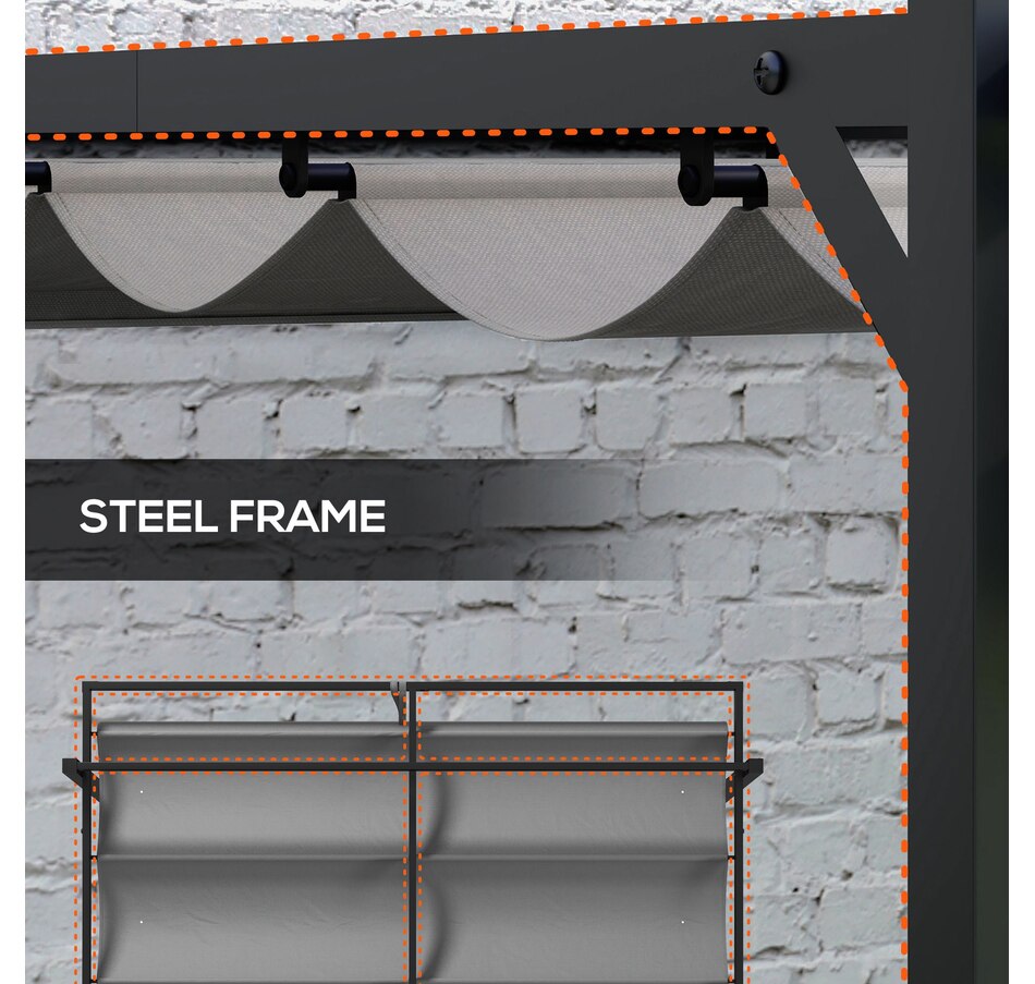 Image 964815_ALTMORE6.jpg, Product 964-815 / Price $329.99, Outsunny 10' x 10' Retractable Pergola Canopy from Outsunny on TSC.ca's Home & Garden department