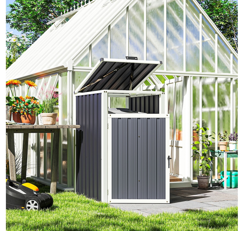 Image 964816_ALTMORE1.jpg, Product 964-816 / Price $139.99, Outsunny Single Garbage Bin Shed from Outsunny on TSC.ca's Home & Garden department