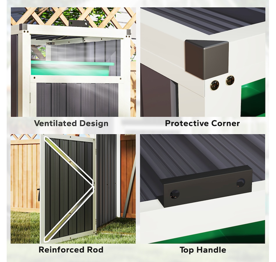 Image 964816_ALTMORE5.jpg, Product 964-816 / Price $139.99, Outsunny Single Garbage Bin Shed from Outsunny on TSC.ca's Home & Garden department