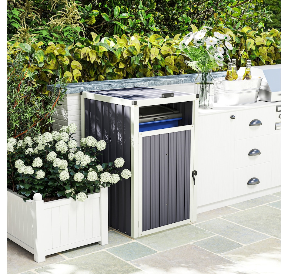 Image 964816_ALTMORE6.jpg, Product 964-816 / Price $139.99, Outsunny Single Garbage Bin Shed from Outsunny on TSC.ca's Home & Garden department