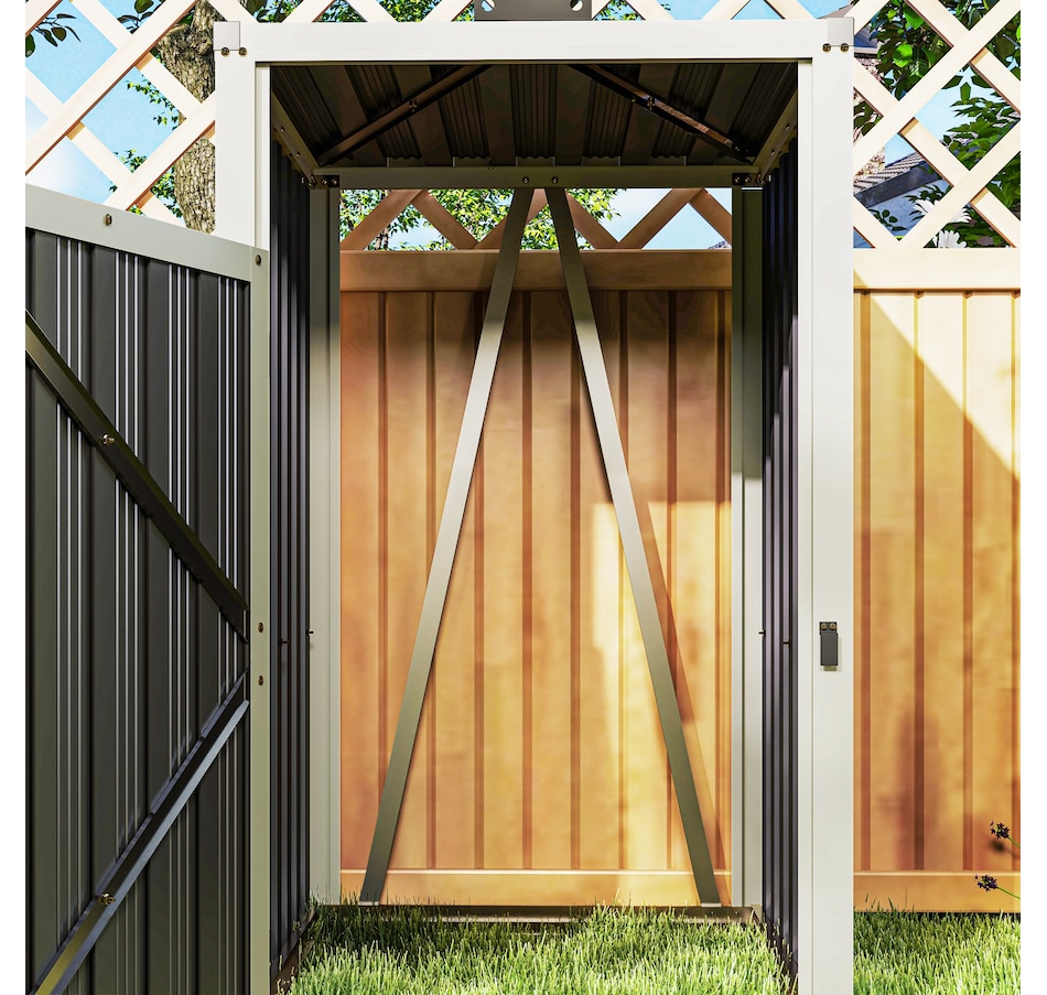 Image 964816_ALTMORE7.jpg, Product 964-816 / Price $139.99, Outsunny Single Garbage Bin Shed from Outsunny on TSC.ca's Home & Garden department