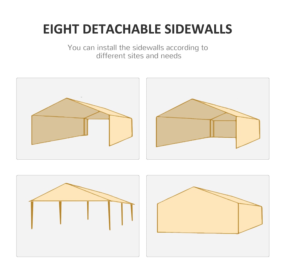 Image 964823_ALTMORE6.jpg, Product 964-823 / Price $229.99, Outsunny 10' x 28' Party Gazebo Tent from Outsunny on TSC.ca's Home & Garden department