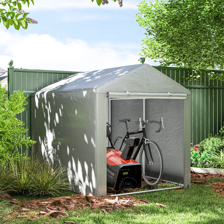 Image 964824_ALTMORE1.jpg, Product 964-824 / Price $143.99, Outsunny Storage Tent, Portable Outdoor Shed with Large Door, Light Grey from Outsunny on TSC.ca's Home & Garden department