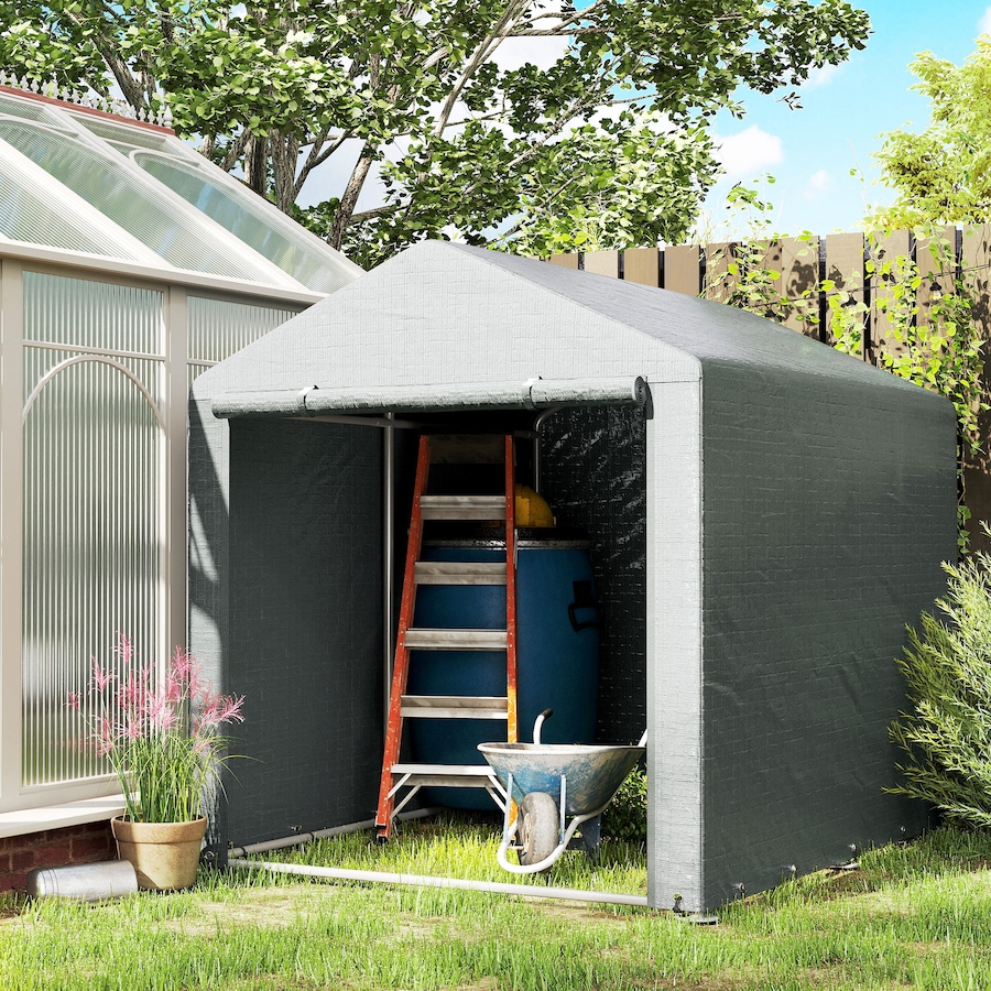 Image 964824_ALTMORE10.jpg, Product 964-824 / Price $143.99, Outsunny Storage Tent, Portable Outdoor Shed with Large Door, Light Grey from Outsunny on TSC.ca's Home & Garden department
