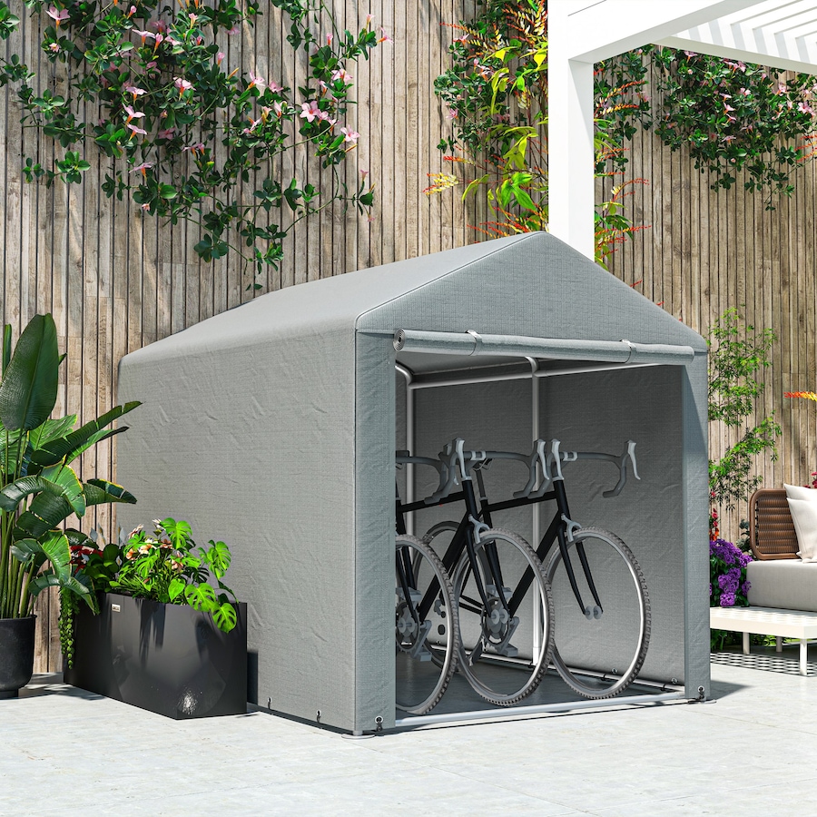 Image 964824_ALTMORE6.jpg, Product 964-824 / Price $143.99, Outsunny Storage Tent, Portable Outdoor Shed with Large Door, Light Grey from Outsunny on TSC.ca's Home & Garden department