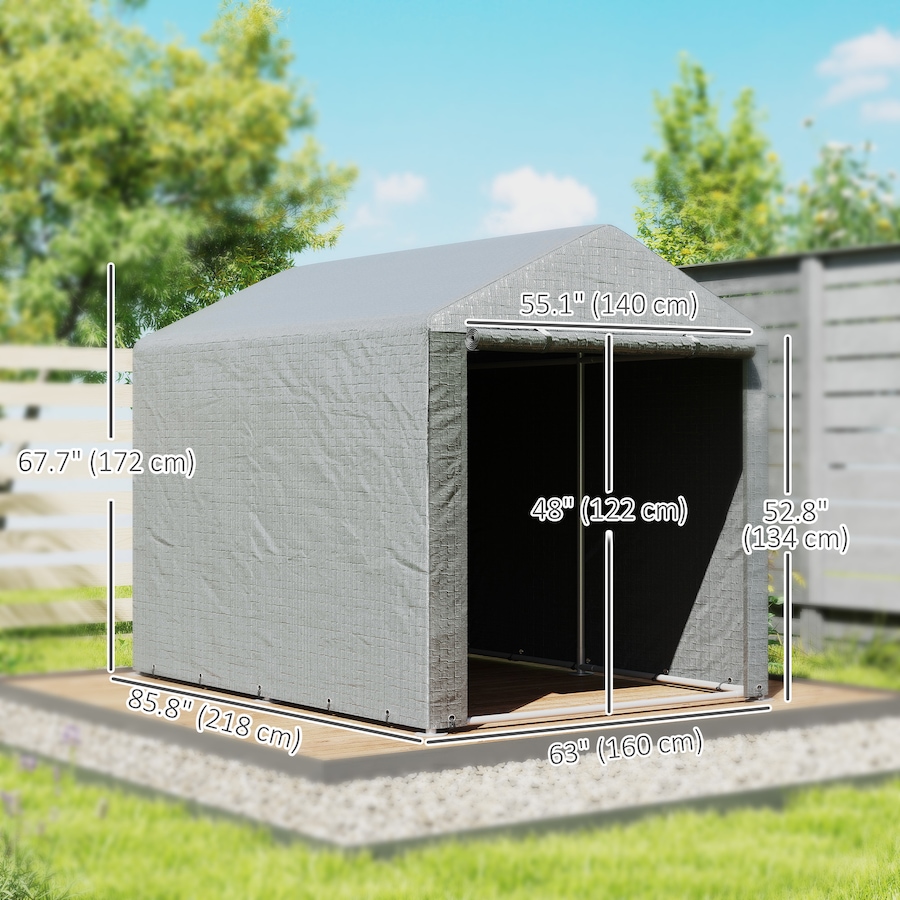 Image 964824_ALTMORE9.jpg, Product 964-824 / Price $143.99, Outsunny Storage Tent, Portable Outdoor Shed with Large Door, Light Grey from Outsunny on TSC.ca's Home & Garden department