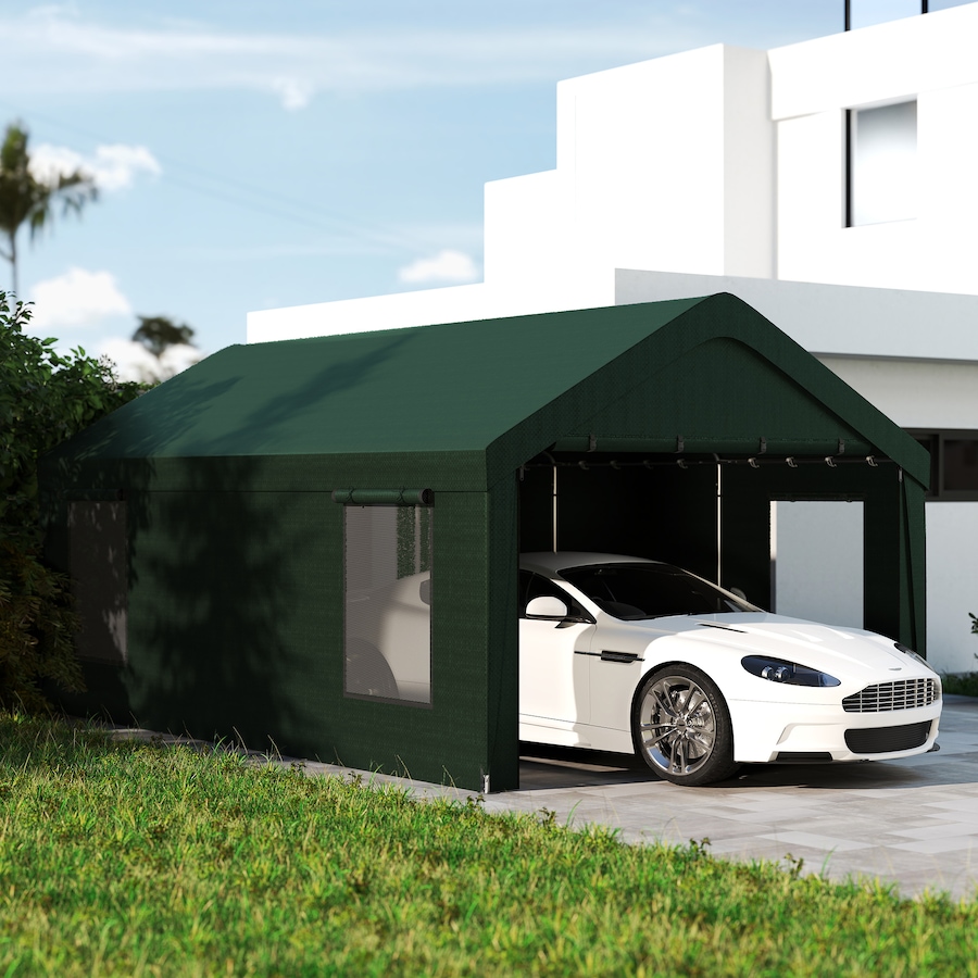 Image 964826_ALTMORE9.jpg, Product 964-826 / Price $339.99, Outsunny Carport, 12 x 20ft Portable Garage, Dark Green from Outsunny on TSC.ca's Home & Garden department