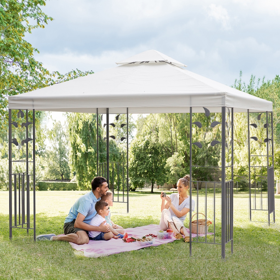 Image 964832_ALTMORE1.jpg, Product 964-832 / Price $168.99, Outsunny 10' x 10' Outdoor Garden Gazebo Canopy Metal Frame, Cream from Outsunny on TSC.ca's Home & Garden department
