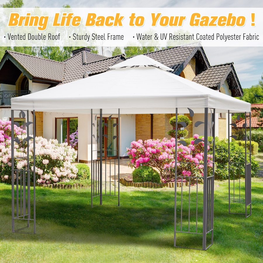 Image 964832_ALTMORE3.jpg, Product 964-832 / Price $168.99, Outsunny 10' x 10' Outdoor Garden Gazebo Canopy Metal Frame, Cream from Outsunny on TSC.ca's Home & Garden department