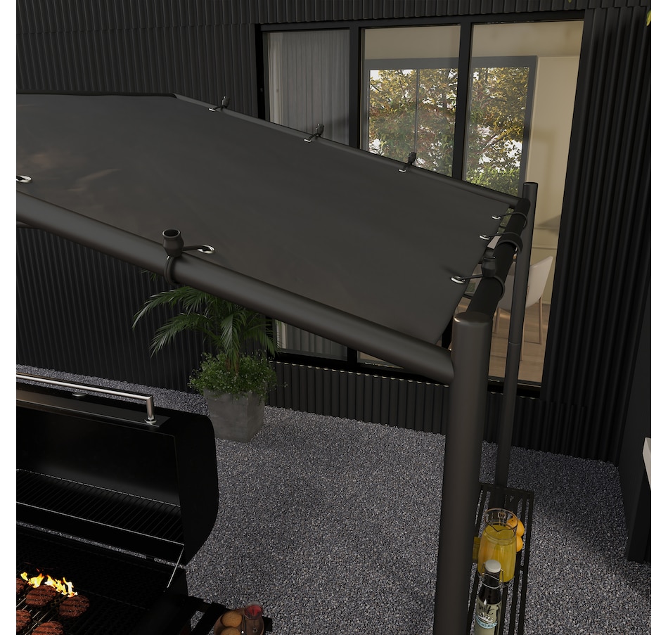 Image 964836_ALTMORE6.jpg, Product 964-836 / Price $189.99, Outsunny 9' x 5' BBQ Grill Gazebo Tent, Garden Grill Canopy, Dark Grey from Outsunny on TSC.ca's Home & Garden department