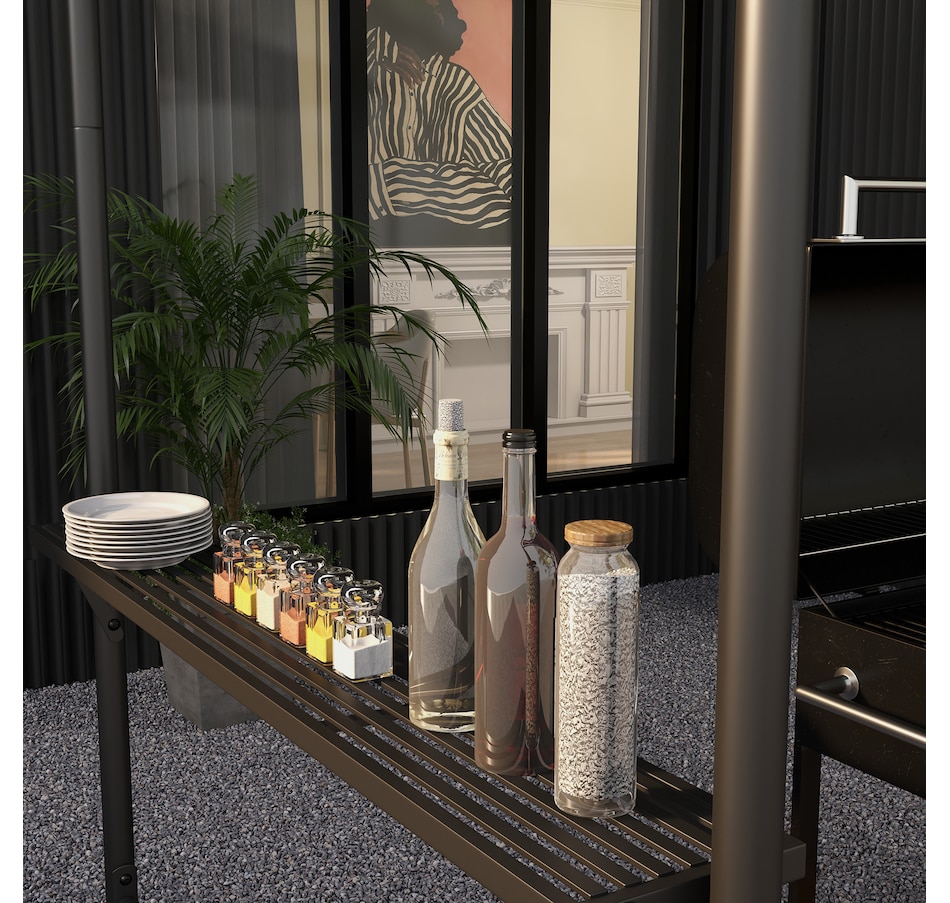 Image 964836_ALTMORE7.jpg, Product 964-836 / Price $189.99, Outsunny 9' x 5' BBQ Grill Gazebo Tent, Garden Grill Canopy, Dark Grey from Outsunny on TSC.ca's Home & Garden department