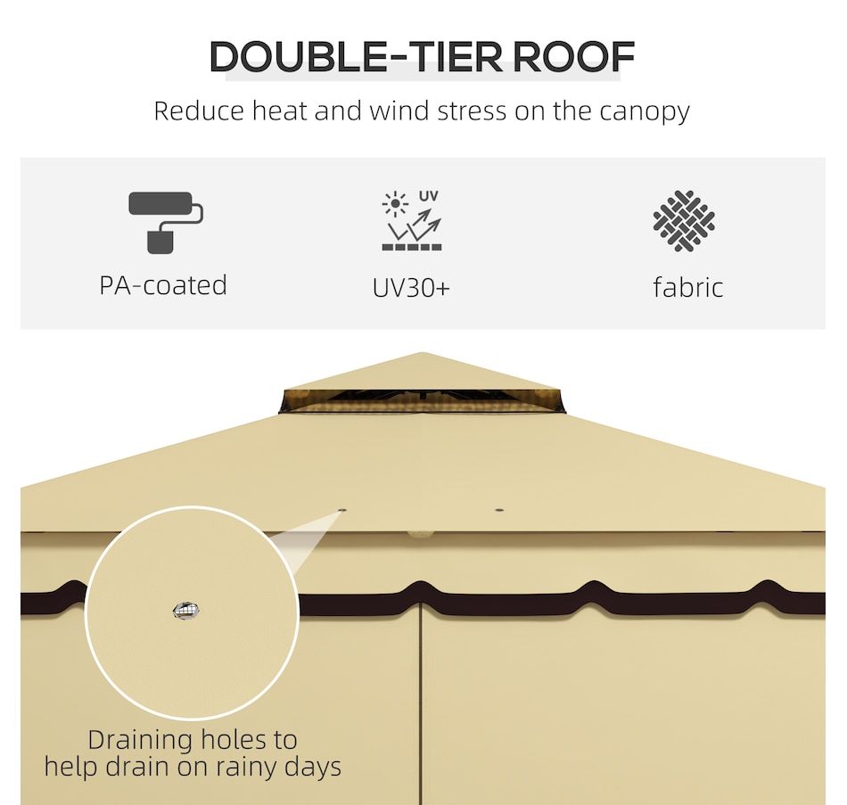 Image 964837_ALTMORE3.jpg, Product 964-837 / Price $389.99, Outsunny 10' x 12' Patio Gazebo from Outsunny on TSC.ca's Home & Garden department