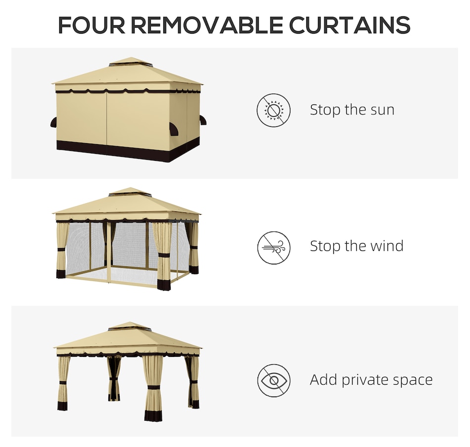 Image 964837_ALTMORE5.jpg, Product 964-837 / Price $389.99, Outsunny 10' x 12' Patio Gazebo from Outsunny on TSC.ca's Home & Garden department