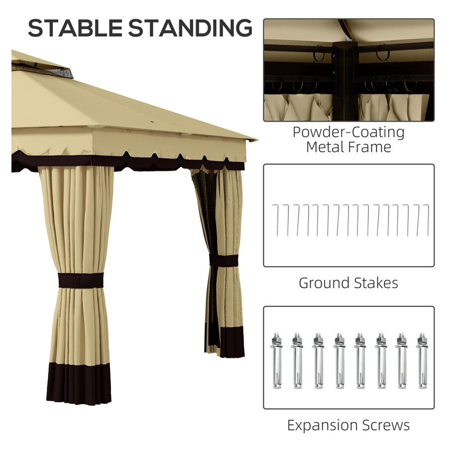 Image 964837_ALTMORE6.jpg, Product 964-837 / Price $389.99, Outsunny 10' x 12' Patio Gazebo from Outsunny on TSC.ca's Home & Garden department