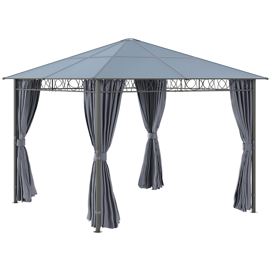 Image 964838.jpg, Product 964-838 / Price $534.99, Outsunny 10' x 10' Hardtop Gazebo Canopy, Outdoor Patio Gazebo, Dark Grey from Outsunny on TSC.ca's Home & Garden department