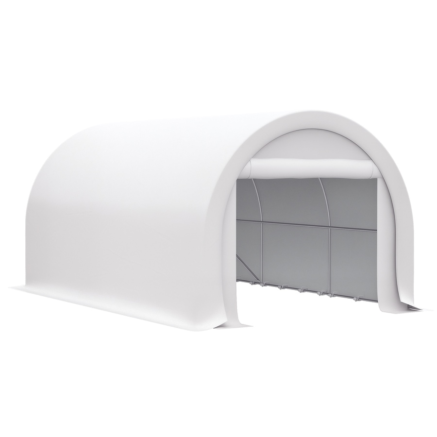 Image 964839.jpg, Product 964-839 / Price $299.99, Outsunny 10' x 16' Carport Storage Tent Anti-UV PE Portable Garage, White from Outsunny on TSC.ca's Home & Garden department