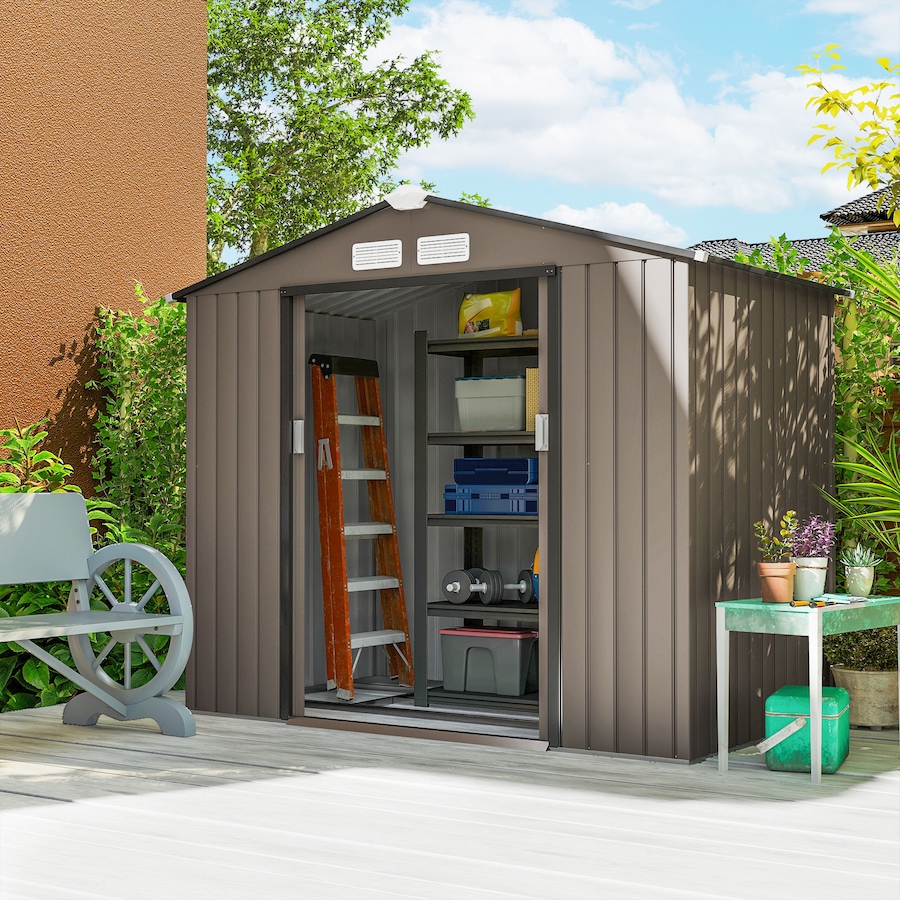 Image 964873_ALTMORE100.jpg, Product 964-873 / Price $319.99 - $379.99, 7' x 4' Garden Storage Shed w/ Foundation Kit and Double Doors from Outsunny on TSC.ca's Home & Garden department