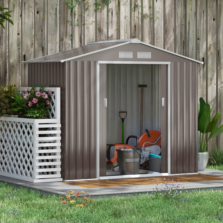 Image 964873_ALTMORE108.jpg, Product 964-873 / Price $319.99 - $379.99, 7' x 4' Garden Storage Shed w/ Foundation Kit and Double Doors from Outsunny on TSC.ca's Home & Garden department