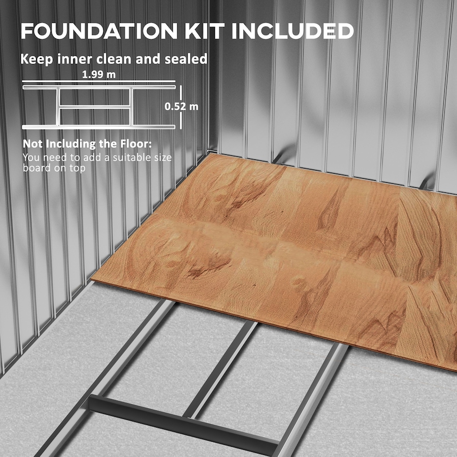 Image 964873_ALTMORE111.jpg, Product 964-873 / Price $319.99 - $379.99, 7' x 4' Garden Storage Shed w/ Foundation Kit and Double Doors from Outsunny on TSC.ca's Home & Garden department
