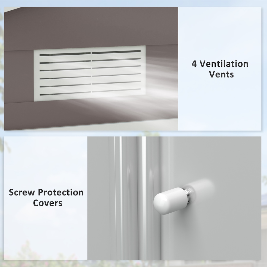 Image 964873_ALTMORE112.jpg, Product 964-873 / Price $319.99 - $379.99, 7' x 4' Garden Storage Shed w/ Foundation Kit and Double Doors from Outsunny on TSC.ca's Home & Garden department