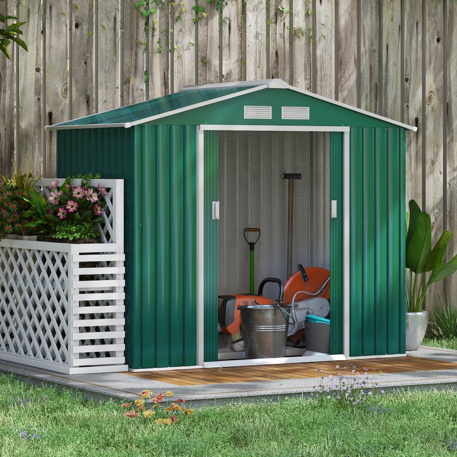 Image 964873_ALTMORE115.jpg, Product 964-873 / Price $319.99 - $379.99, 7' x 4' Garden Storage Shed w/ Foundation Kit and Double Doors from Outsunny on TSC.ca's Home & Garden department