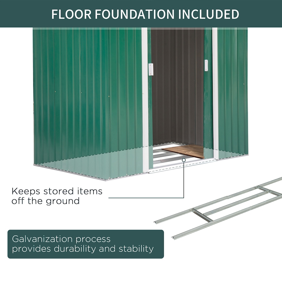 Image 964873_ALTMORE120.jpg, Product 964-873 / Price $319.99 - $379.99, 7' x 4' Garden Storage Shed w/ Foundation Kit and Double Doors from Outsunny on TSC.ca's Home & Garden department